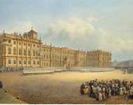 Sadovnikov Vasily Semyonovich View of the Winter Palace from the Admiralty. Guard Mounting - Hermitage